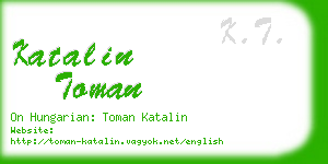 katalin toman business card